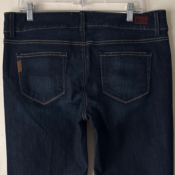 PAIGE Hidden Hills Petite Carson Bootcut Dark Wash Jeans Size 33/ 31 Inch Inseam - Picture 7 of 13